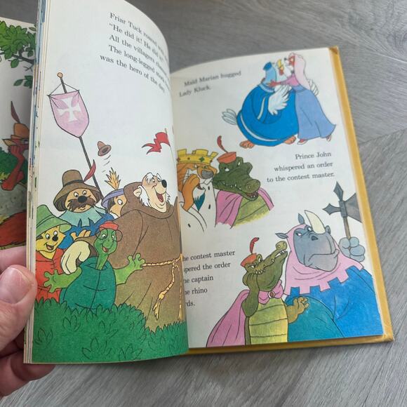 Disney Robin Hood Golden Arrow Hardcover Vintage Book 1977 - Picture 8 of 10